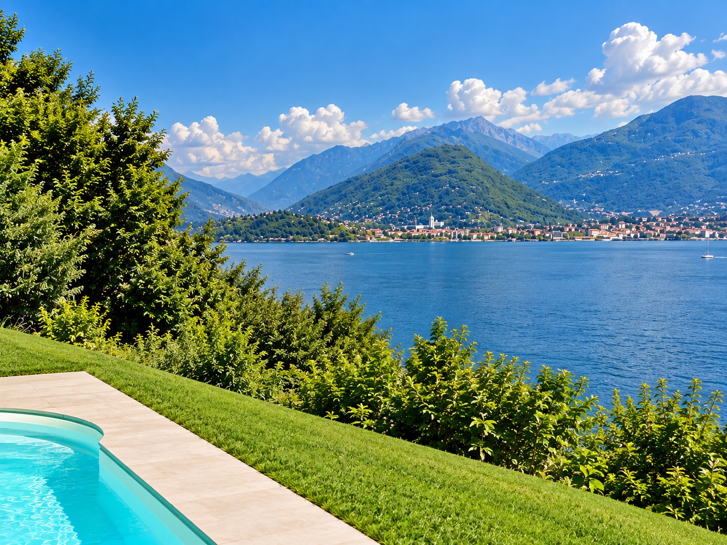 Pool mit Blick über den Lago Maggiore